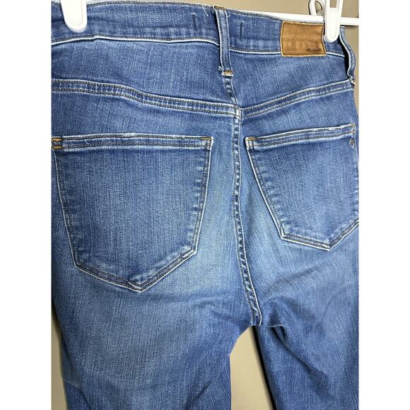 Madewell 10 Inch High-Rise Skinny Button Fly Slight Distress Denim Jean Size 26 - Picture 6 of 12